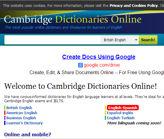 ดิกชันนารีออนไลน์ พจนานุกรมภาษาอังกฤษ English Dictionaries Online