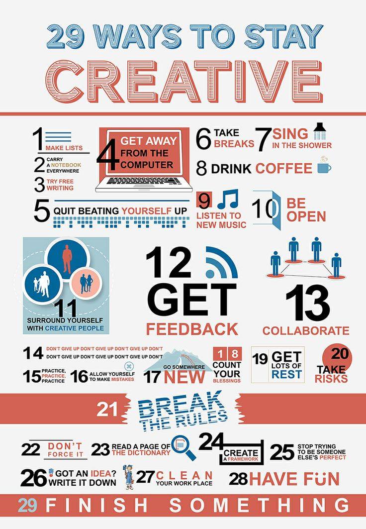 29 วิธีทำตัวให้ครีเอทีฟตลอดเว! 29 วิธีทำตัวให้ครีเอทีฟตลอดเว!