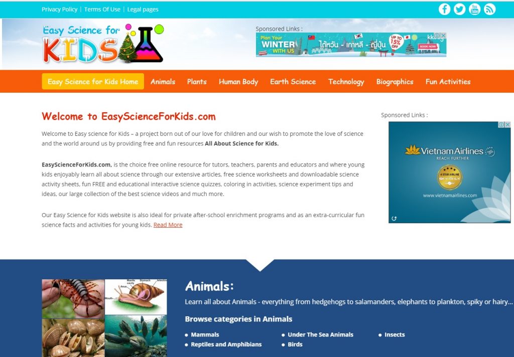 รวมแหล่งความรู้วิทยาศาสตร์สำหรับเด็ก Science for Kids