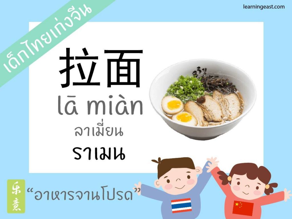 คำศัพท์ภาษาจีนหมวดอาหาร mandarin chinese language food vocabulary