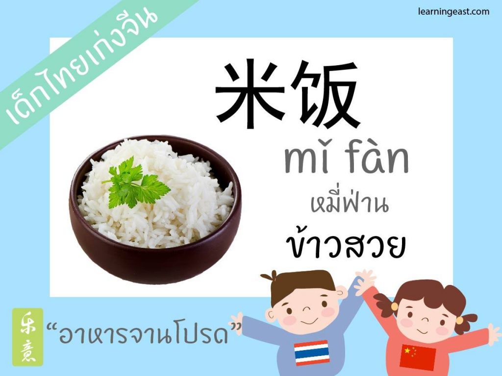 คำศัพท์ภาษาจีนหมวดอาหาร mandarin chinese language food vocabulary
