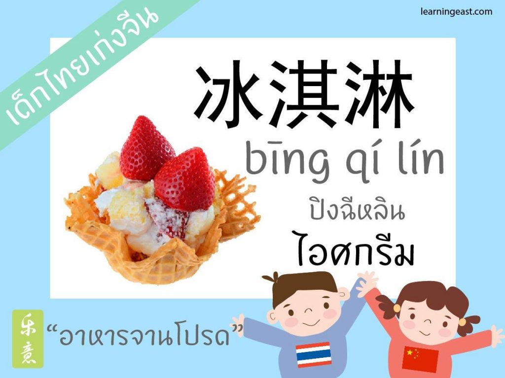 คำศัพท์ภาษาจีนหมวดอาหาร mandarin chinese language food vocabulary