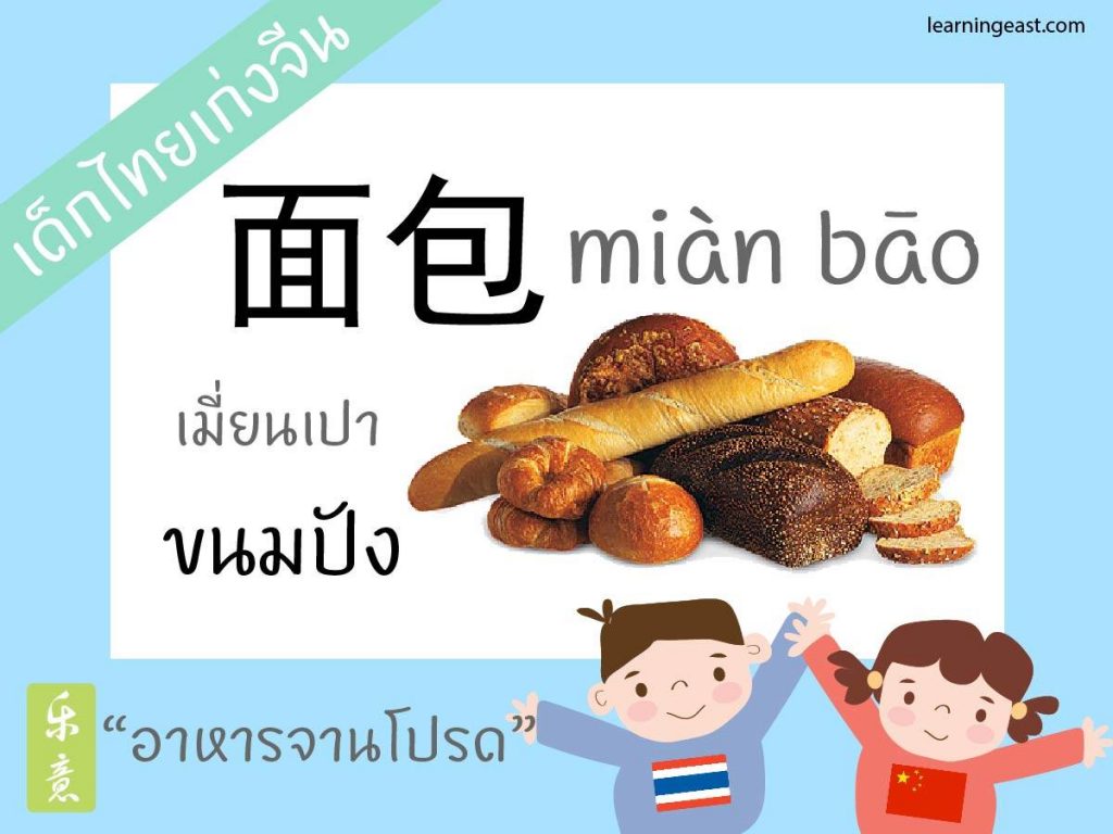 คำศัพท์ภาษาจีนหมวดอาหาร mandarin chinese language food vocabulary