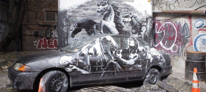ความหมายของศิลปะ: กราฟฟิตี้ (Graffiti) ศิลปินแบงก์ซี่ (Banksy)
